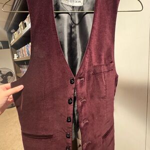 Elegant Burgundy Vest by